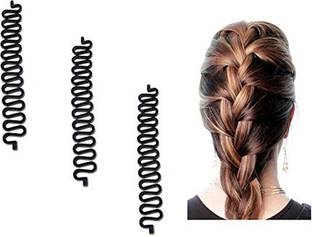 Sharum Crafts French Hair Styling Clip Stick Bun Maker Braid Tool Hair Pack of 3 Bun Stick