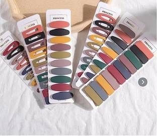 Wisdom 10pcs Tic Tac Round Shape Clip Plastic With Metal Multicolor Rainbow Color Tic Tac Clip