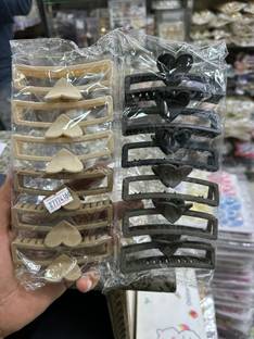 BBY2YNG Heart shape hair clutcher pack of 12 Hair Claw