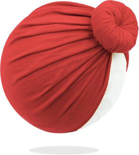 Bembika Beanie Bun Headband For Baby Girl Hair Accessories For Girls Headband-Red Head Band
