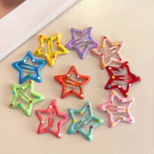 Blubby Star Shape Tictac Pins Hair Clips for Kids Girls Women Hair Pin