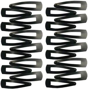 MANODHRUVA 24pcs Black Matte Tictac Hair Clips, Double Coated, Medium Tic Tac Clip