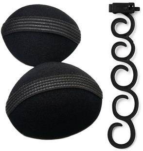 Chronex Set of 2 Princess  Puff Volumizer Maker with French  Styling Braid Tool Hair Extension