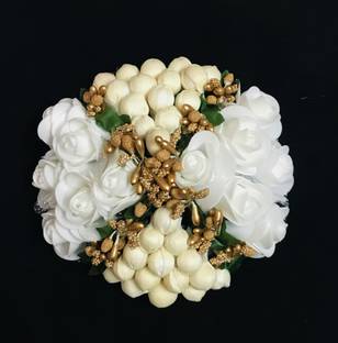 AROOMAN Artificial flower juda Bun/Gajra For Women/Girls Pack_01, Multicolor Bun