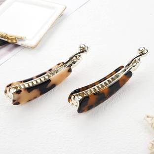 ASG 2 Pieces 4.3 Inch Large Marbling Strong Hold Ponytail Holder Banana Clip Banana Clip