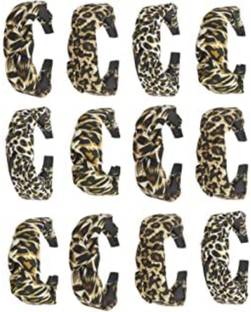DN Creation Set of 12 Leopard Print Headband Cheetah Hair Accessories Head Band Wrap Head Band