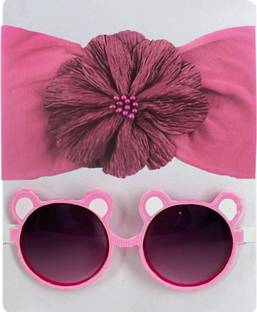 SYGA Flower Stretchable Headband With Mickey Style Sunglasses Stylish Combo For Kids Head Band