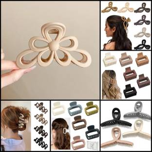 Elecsera Multi Design Hair Claw Clip Clutcher Accessories Combo For Women Pack of 6 Hair Claw