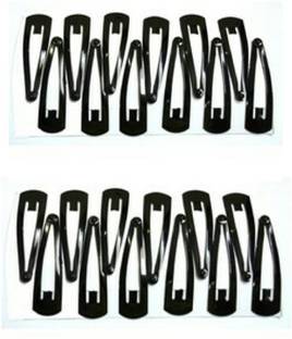 Evolution Vogue Hair Accessories Black Metal Tic Tac Hair Clips For Women & Girls (12 Pairs) Tic Tac Clip
