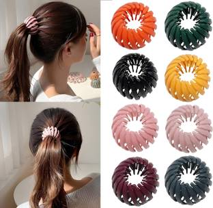 Kardiff Style Bird Nest Hair Clips Plastic Ponytail Holder Bun Clip Bun Maker Bun Stick