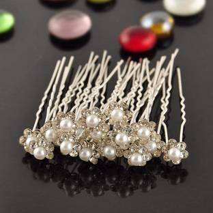 Kaima Latest Hair Pin Artificial Crystal Bridal Wedding juda pin Hair Accessory Bun Stick