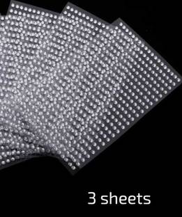 KVY COLLECTION Hair Accessories for Women & Girls Decoration Pearls Tattoo/Sticker(3 sheets) Hair Tattoo/Sticker