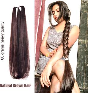 ZIA Refined Hair, Refined Style with Classy Women Brown Natural Hair extension Braid Extension