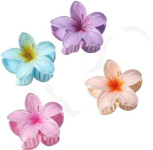 Rhosyn Flower Petal Floral Design Hair Styling Claw Clutcher Clips (Any 4 colors) Hair Clip