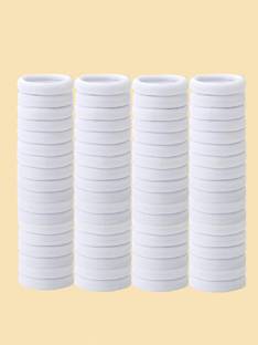 SivaAccessory 72 Pcs White Elastic Hair Tie Seamless Ponytail Holder for Daily Use Rubber Band