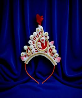 BengCraft Solar Annaprashan Mukut for baby Girl Boy Kids for Bengali Rice Ceremony Hair Band