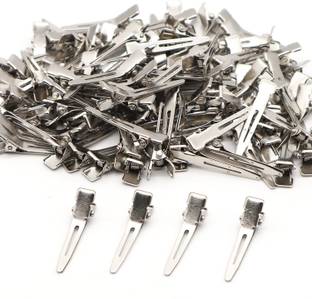 DELUXE 100 Pcs Alligator Hair Clips Assortment 1.3"/1.7"/2.3" Metal Single Prong Pin Bun Clip