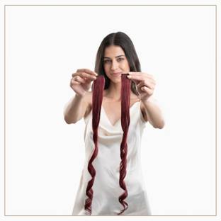 Chanderkash 2pcs, 18" Synthetic Hair Extension With Clips In Straight Streaks Extension Hair Claw