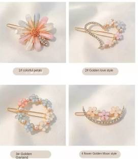 Blubby 1 Pcs Korean Floral Designer Clips Hair Clip