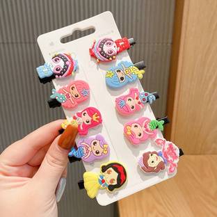 AmazingKarts 10 pcs Barbie Hair Clips For Kids Girls Toddler Barrette Hair Clip