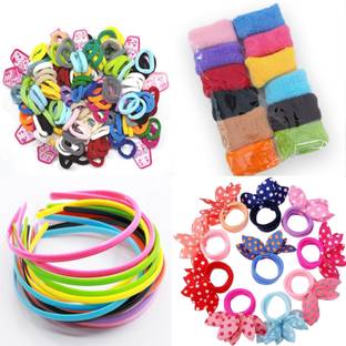 PUCHKOO Pack of 60 Maha Combo of Girls Hair Accessory Set Hair Band