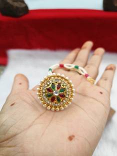 ftj Women's Elegant Traditional Wear Borla/Tikka/Hair Chain For Women Hair Chain