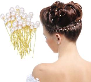 Kaima Pearl Hair Jewelry Bridal Hair Pin Juda Pins 8 pcs Hair Accessory Set Bun Clip