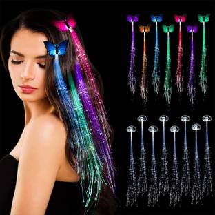 THE PAGH Butterfly LED Fairy Hair Clips For Dark Party, Neon Rave Accessories Hair Clip
