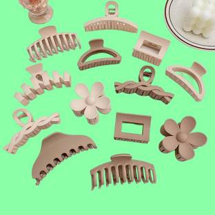 BZILO Pack of 6 Girl Matte Butterfly Banana Clip,Strong,Multicolor Varient Design K201 Hair Claw