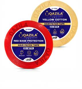 Qazila Hair Patch Tape| Wig Tape| Double-sided| Red 25 meter & Yellow 20 meter Combo Hair Accessory Set
