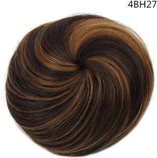 Rudrika Hair Extension Brown Highlighted Hair Bun with Stylish Curly Hair Women and Girls Hair Juda Bun Bun