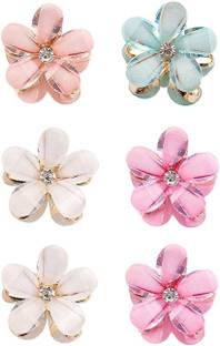 Rubela 6 pcs Korean Style Hair Clip Mini Clutcher Hair Accessories For Women And Girls Hair Clip