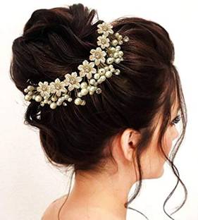 Rose Petals Tiara Hair accessory Bun Clip for women and girls hair pins hairband Bun Clip