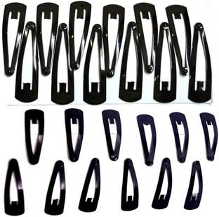 MANODHRUVA MANOHDRUVA 24pcs Black Tictac Hair Clips(12pcs Small & 12pcs Medium Size Clips0 Tic Tac Clip
