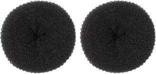 EMBREVEL 2 Pcs Large Size Hair Bun Donut Maker Black Bun
