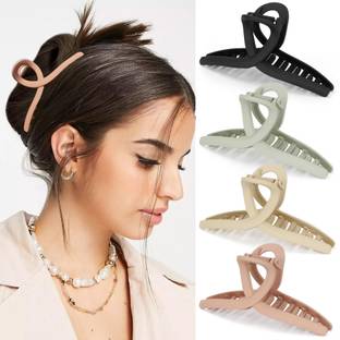 Softwrap Women Matte Hair Clip large korean style hair claw clip / clutcher Hair Claw