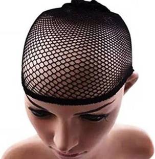 Sharum Crafts FULL HEAD WIG CAP Hair Accessory Set (Black) Head Band