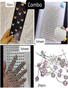 KVY COLLECTION Hair accessorie for women wedding&girls hair pearls,hair clips,juda pins(combo) Hair Accessory Set