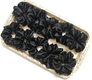 NIRMALA INFRATECH Satin Scrunchies Pastel colors | Anti-Hair-Breakage, Hair Ties (PACK OF 12) Rubber Band