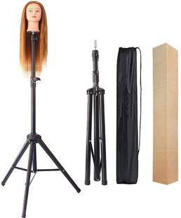 D-DIVINE Adjustable Mannequin Head Tripod Stand | Wig Head Stand Holder for Cosmetology Hair Accessory Set