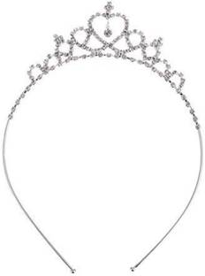 Satyam Kraft Designer Hair Accessories Tiara Headband for Women's and Girl's Crown Hairband Tiara/Diwali Gift/Diwali Gifts for Family and Friends/Diwali Gift Items Hair Band