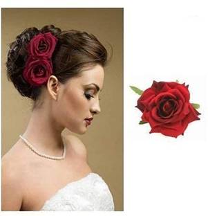 Blubby Rose Hair Clip Side Juda Pin Hair Accessory for Bun for Women Hair Pin