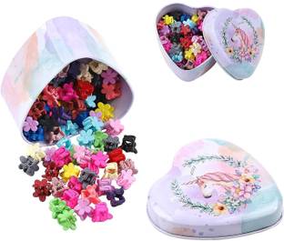 MANODHRUVA 30pcs Mini Plastic Hair Claws for Baby, Girls and Women, Multicolor Hair Claw