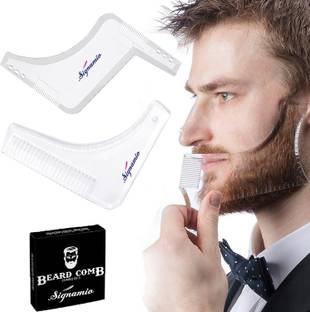 Signamio Transparent Beard Comb Home and Salon Use,Shaper Tool-3 Pcs hair combo