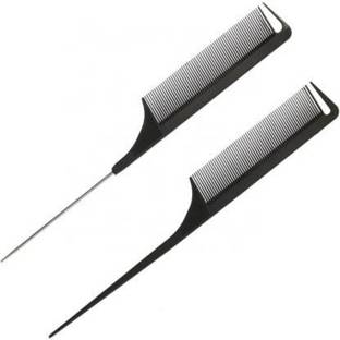 Sharum Crafts Plastic Black Hair Comb Hairdressing Styling Tool Professional Barber Comb for Men and Women Hair Accessory Set