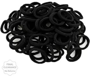 Rubela Pack of 1 Black Rubber Band Plain Bands Design Rubber Band