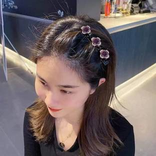SUKUN Hair Flower Clamps Claw Accessories Section Clutcher for Women, Girls, Bridal Head Band