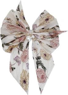 Blubby Printed Fabric Stylish Hair Bow Clip Hair Clips Hair Accessories for Girls Women Hair Clip