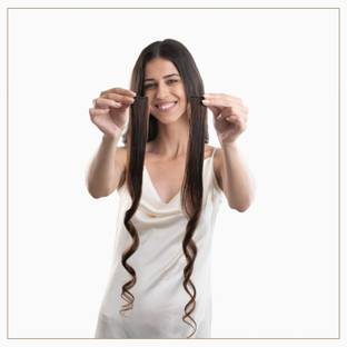 Chanderkash 2pcs, 18" Synthetic Hair Extension With Clips In Straight Streaks Extension Hair Claw