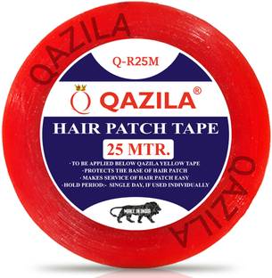Qazila Wig tape double sided for wigs and patches 25mm red transparent tape/wig tape Hair Accessory Set